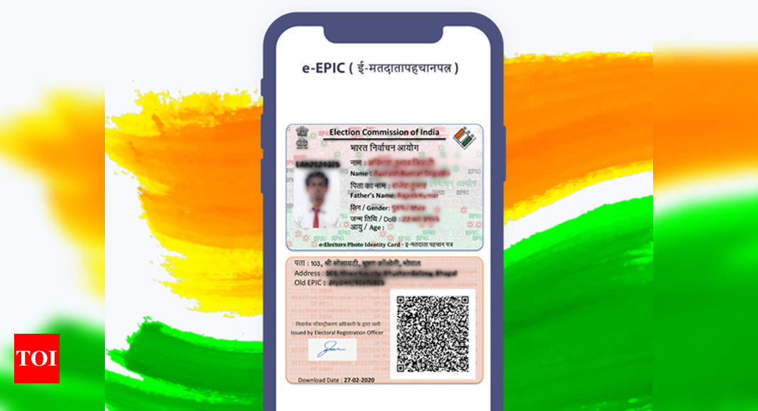 Digital Voter Id Cards How To Download And Eligibility Details India News Times Of India