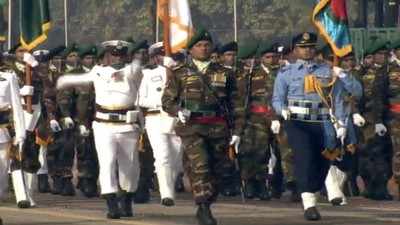 Republic Day 2021: Bangladesh band, marching contingent takes part in parade