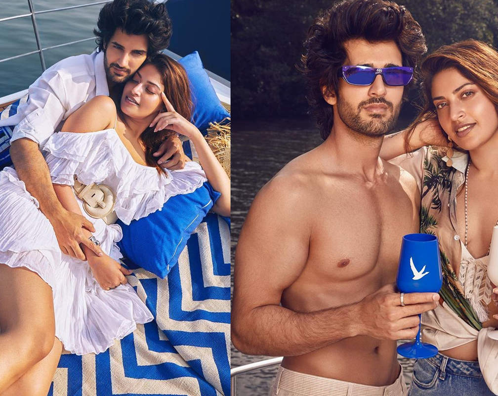 
This cosy picture of Anushka Ranjan and Aditya Seal posing on a yacht is all about couple goals!
