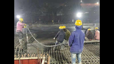 Top slab construction of Airport metro station completed in Kolkata