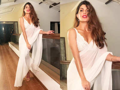 Jacqueline Fernandez's gorgeous white sari brings back Chandni memories