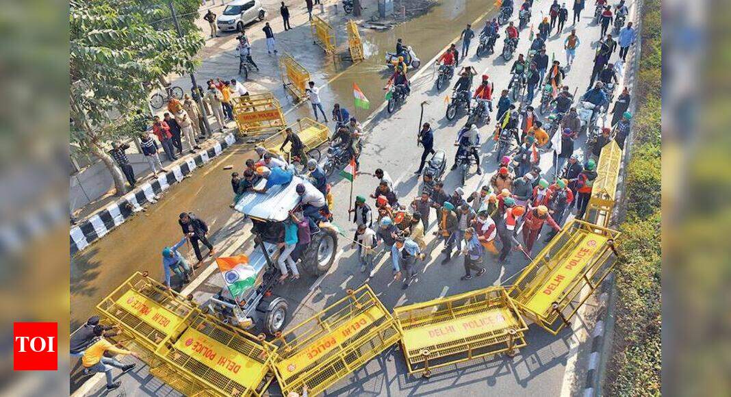 Delhi: 37 rules agreed upon for rally, most tossed aside | Delhi News ...