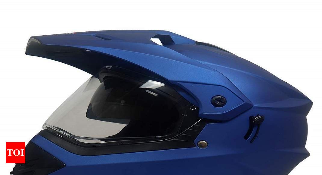 Blue off road online helmet