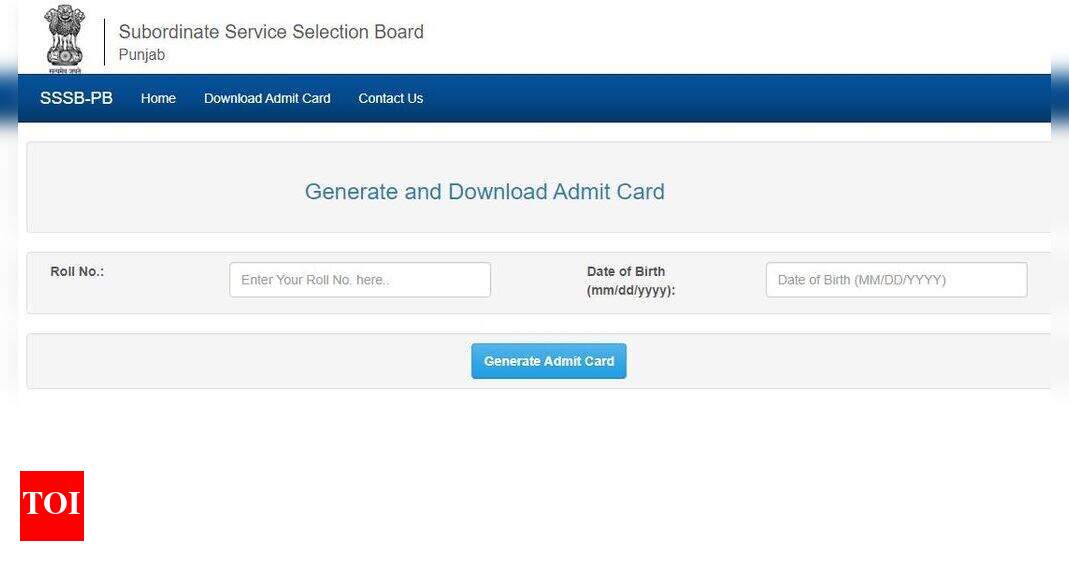 PSSSB admit card 2021 for AS, WO, and PO released, download here – Times of India