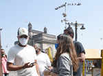 New pictures of Rohit Sharma and Ritika Sajdeh from Gateway of India