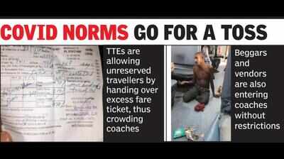 Unreserved passengers spotted in trains