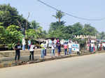 Fishermen protests against Wadhvan Jetty