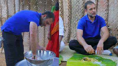 Watch: Rahul Gandhi tries his hand at cooking in Karur, Tamil Nadu