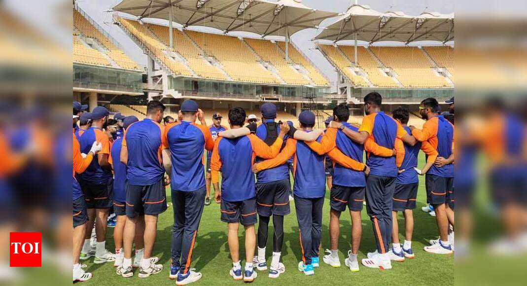Watch: India enjoy a fun outing at Chepauk, play 'footvolley' - Times of India