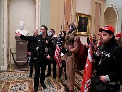 Man Who Wore Horns In US Capitol Riot Moved To Virginia Jail - Times Of ...