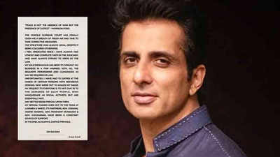 Sonu Sood gets relief from Supreme Court over allegations of 'illegal' construction at his property, says 'Justice prevails' in a note