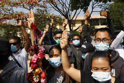 Thousands Protest Against Coup In Myanmar S Biggest City Times Of India