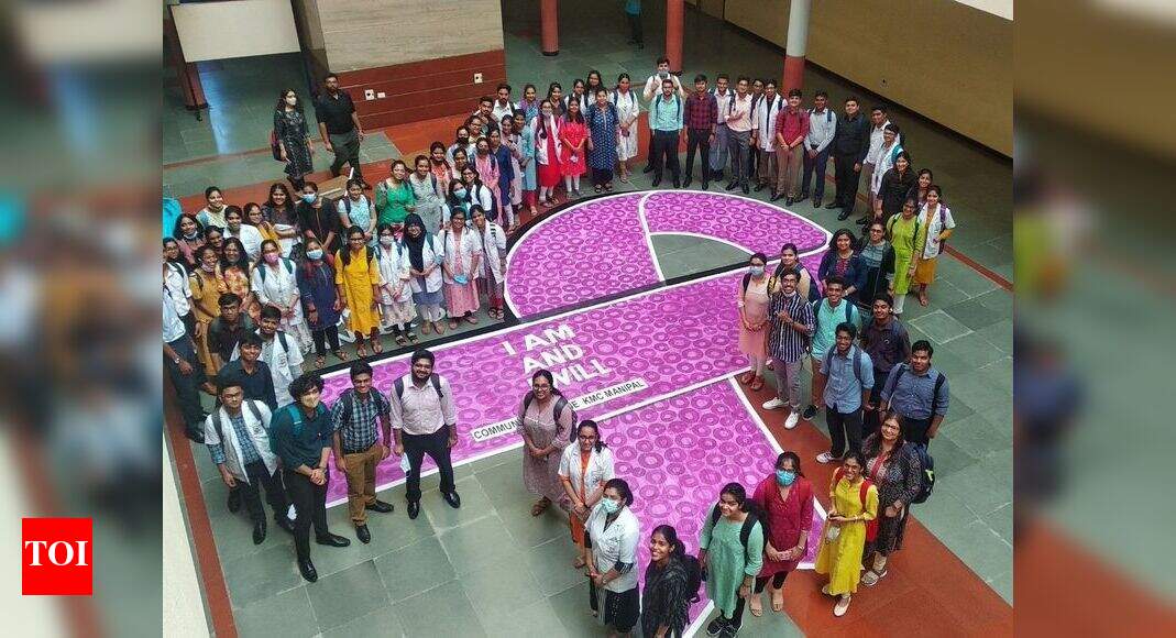 Manipal 3D ribbon image unveiled to mark World Cancer Day Mangaluru