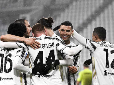 Cristiano Ronaldo of Juventus looks on during the Serie A match