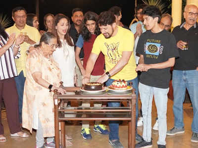 Madhuri Dixit gives a glimpse of husband Shriram Nene's pre-birthday party in a social bubble