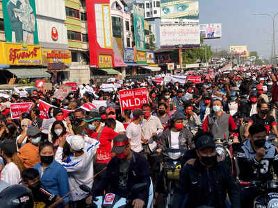 Thousands protest again in Myanmar against coup