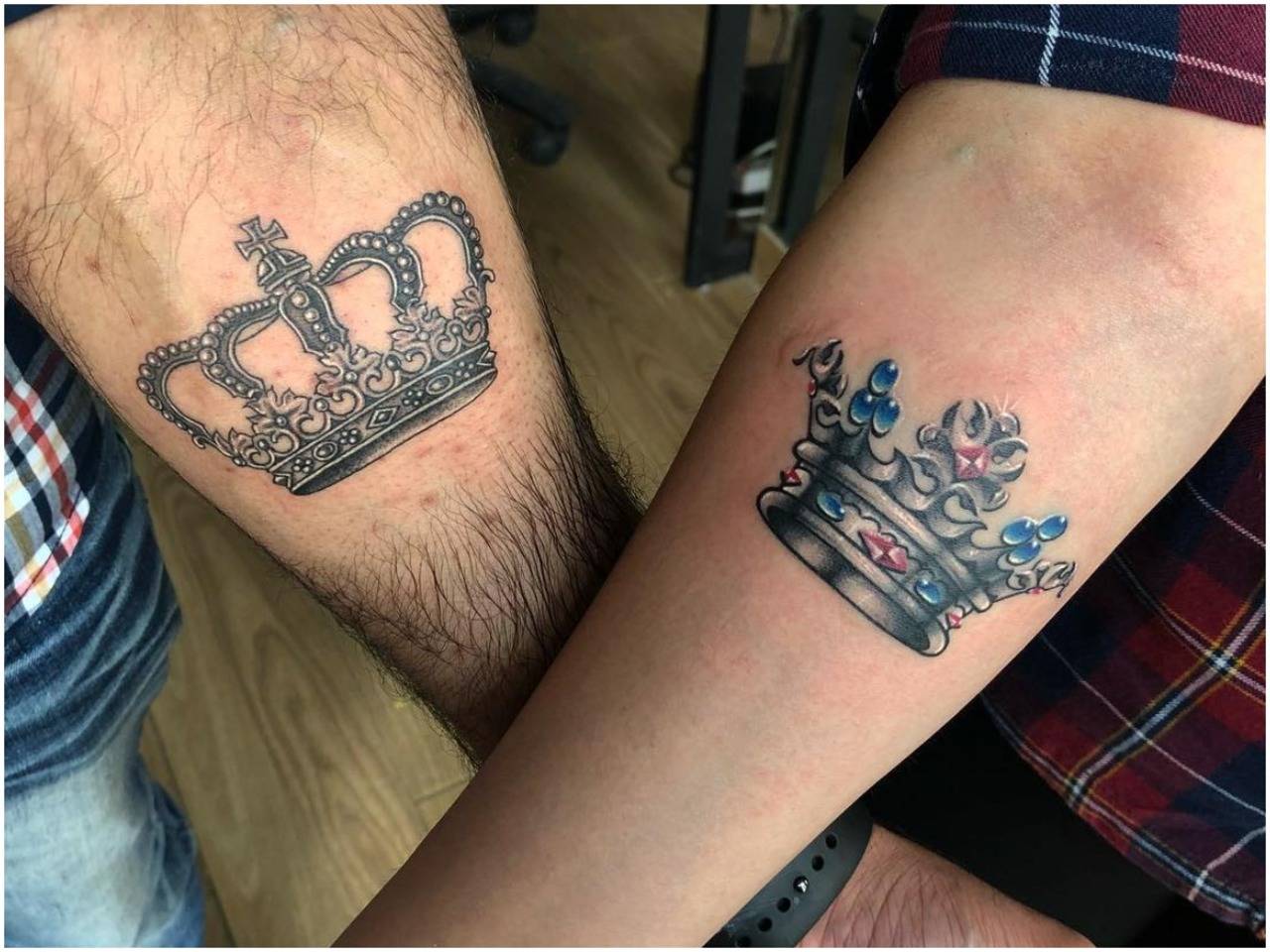 King Queen Tattoo Design Ideas Images | Matching couple tattoos, Hand  tattoos, Queen tattoo