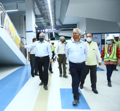 MoHUA secretary inspects North Chennai metro line ahead of its ...