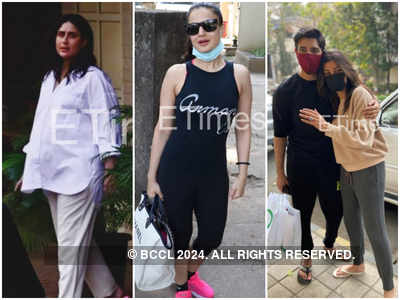 ETimes Papparazi Diaries: Kareena Kapoor steps out in the city; Ameesha Patel buzzes around town; Sushmita Sen and Rohman Shawl adorn wide smiles for shutterbugs