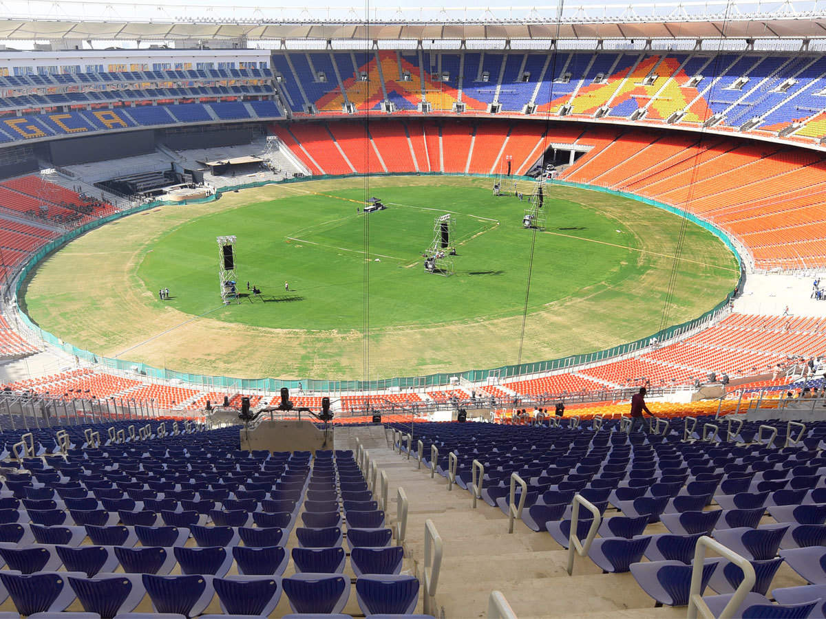 India Vs England 3rd Test World S Largest Cricket Stadium At Motera Gears Up To Welcome Fans Cricket News Times Of India