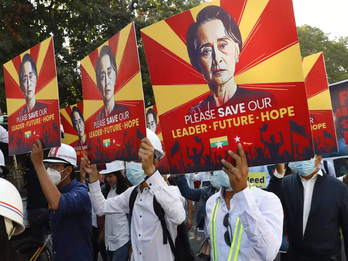 Protests After Myanmar Junta Cuts Internet Deploys Troops Times Of India