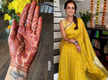 
Bride-to-be Dia Mirza gives a glimpse of her stunning mehendi ahead of her wedding with Vaibhav Rekhi
