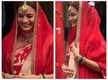 
First Photos: Dia Mirza stuns in a red saree for her intimate wedding to Vaibhav Rekhi
