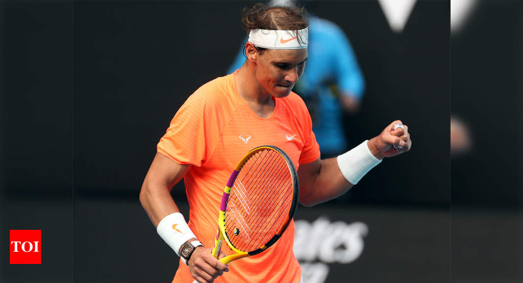 Australian Open: Nadal outplays Fognini to set up quarterfinal meeting with Tsitsipas | Tennis News – Times of India