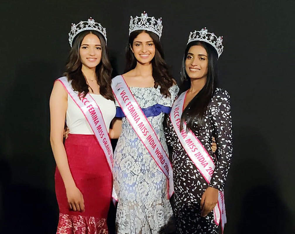 
Miss India 2020 winners Manasa Varanasi, Manika Sheokand and Manya Singh were seen attending Parvin Dabas and Preeti Jhangiani's arm-wrestling league’s finale in Mumbai
