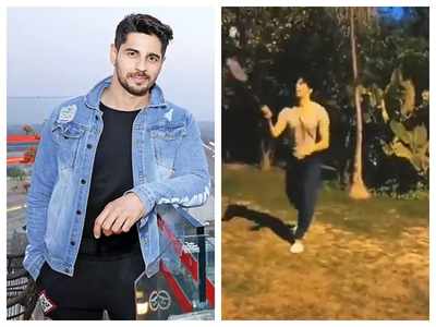 Watch: Sidharth Malhotra enjoys a game of badminton on the sets of ‘Mission Majnu’ in Lucknow