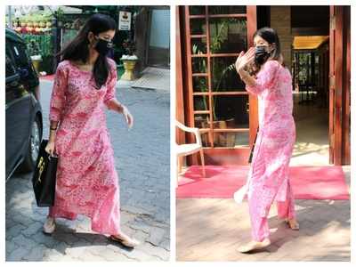 Photos: Shanaya Kapoor looks pretty in pink as she gets snapped outside her dance class
