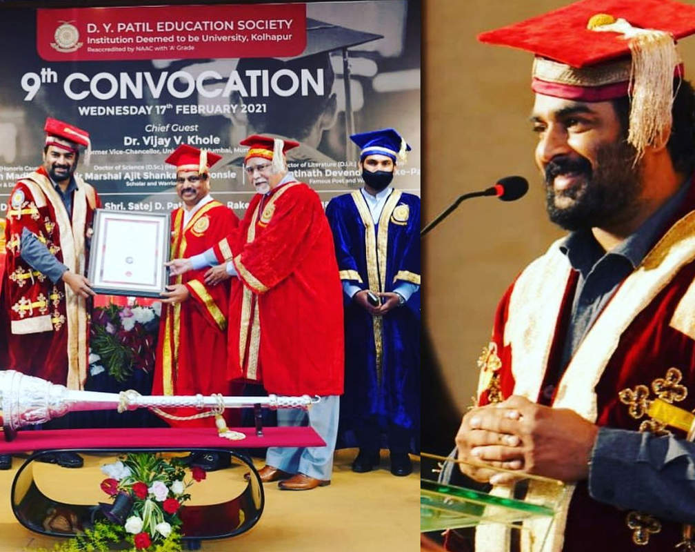 
R Madhavan receives Doctor of Letters degree for his contribution to arts and cinema
