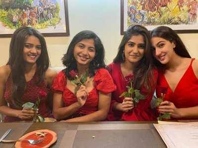 Sara Ali Khan stuns in red in THIS photo from her Galentine's Day party