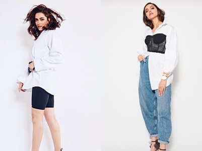 How to style your basic white shirt like Deepika Padukone
