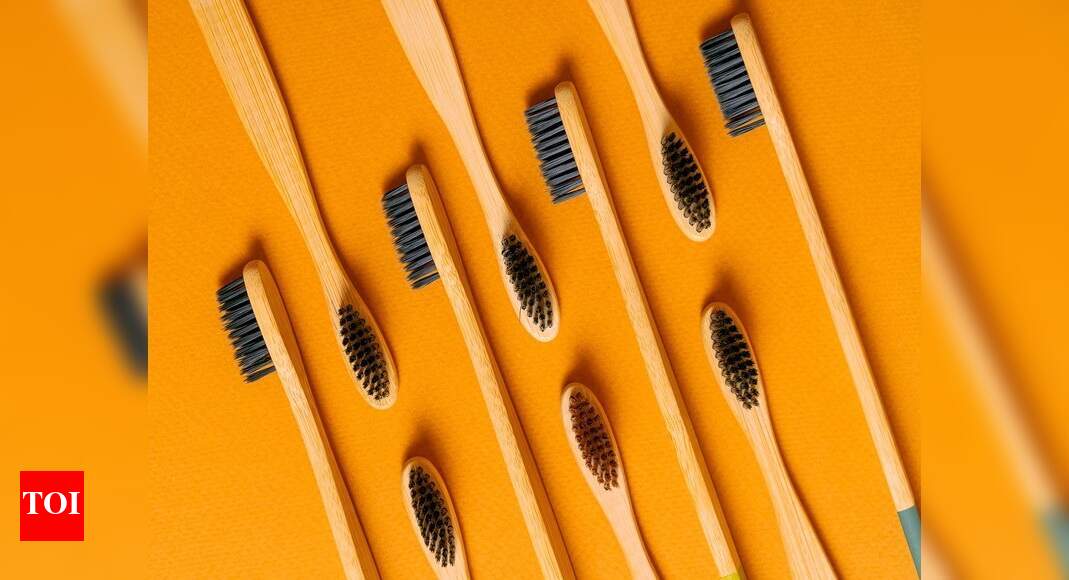Bamboo toothbrushes with charcoal bristles Ecofriendly way of