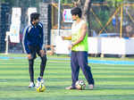 Tiger Shroff takes a day off; plays football with Abhimanyu Dasani & Aparshakti Khurana