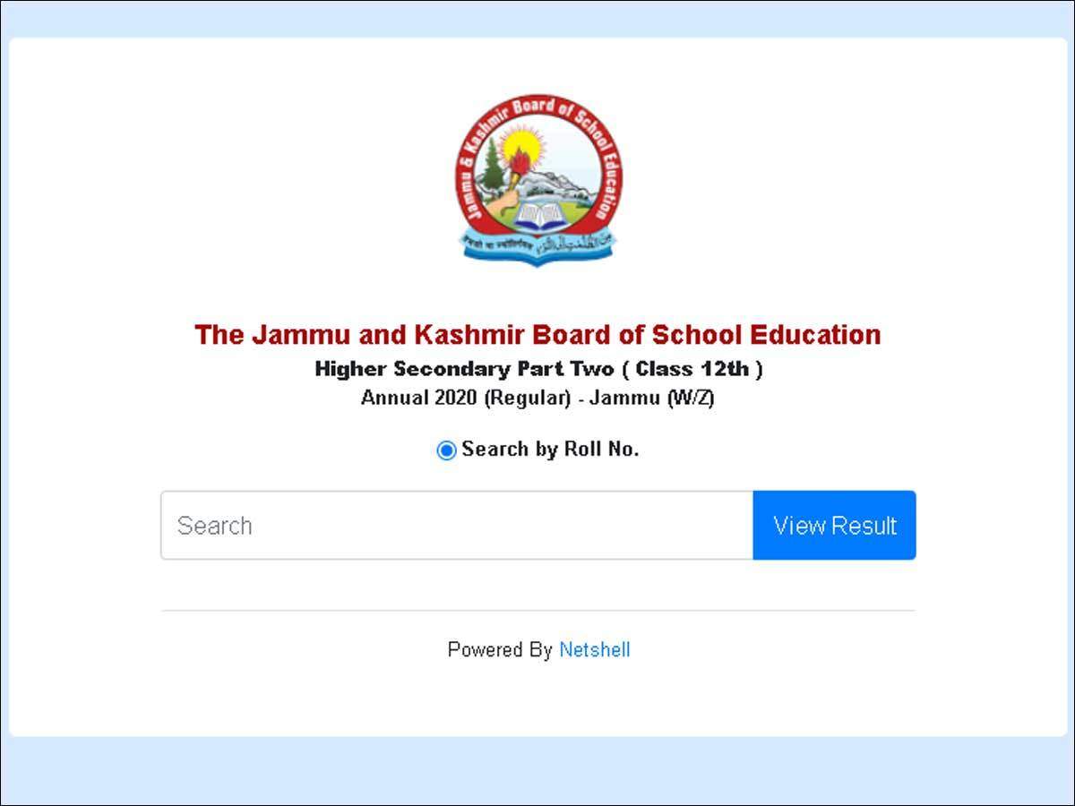 Jkbose 12th Result Jkbose Jammu Winter Zone Class 12th Result Released Check Here Times Of India