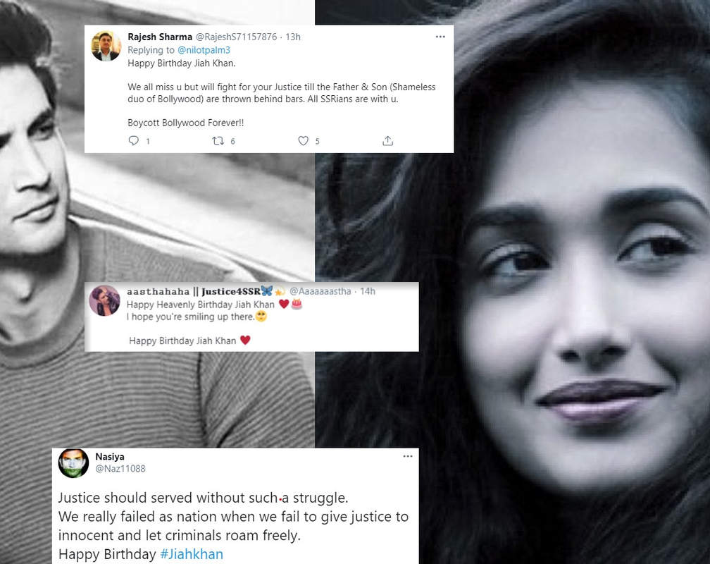 
Jiah Khan and Sushant Singh Rajput's fans remember the 'Nishabd' actress on her 33rd birth anniversary
