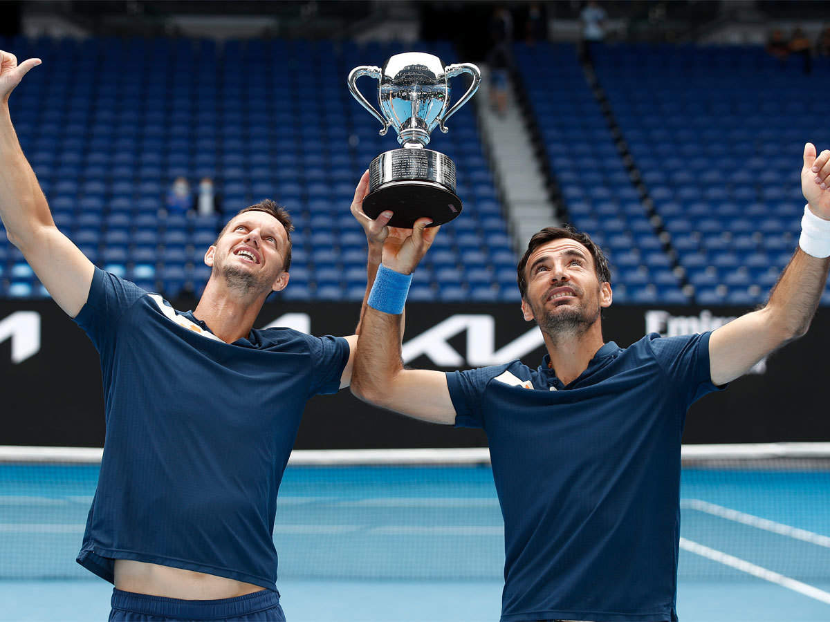 lave mad Gnaven Uberettiget Ivan Dodig and Filip Polasek win Australian Open men's doubles title |  Tennis News - Times of India