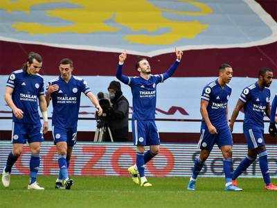 EPL: Leicester go second with 2-1 win over Aston Villa