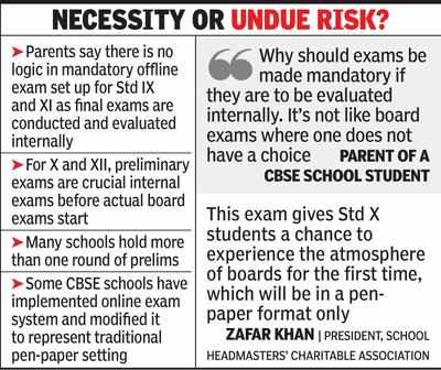 Parents Slam Mandatory Offline Internal Exams Nagpur News Times Of India