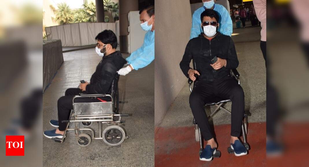 Comedian Kapil Sharma spotted at the airport in a wheelchair; see pics
