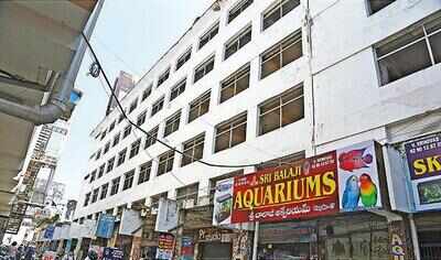 Five-storied unused RTC building in Vizag