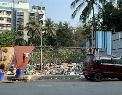Garbage and old furniture on main road