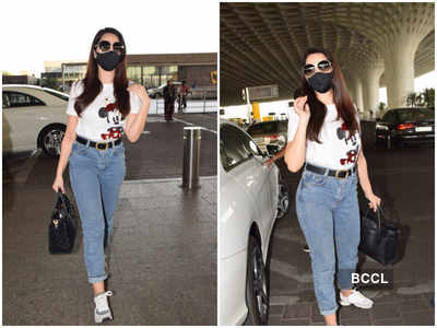 Nora Fatehi keeps it comfy and casual as she gets spotted at the airport
