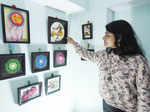 Jaipurites attend an abstract art exhibition