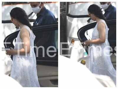 Exclusive Photos! Kangana Ranaut arrives at Mehboob film studios as she kick-starts work on 'Tejas’