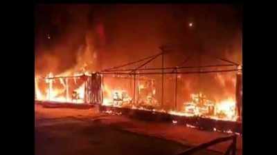 Odisha: Three tents gutted in fire at Satkosia Eco Retreat festival in Cuttack