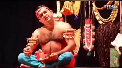 Stage performance of Poet P Kunhiraman Nair's 'Kaliyachan' in Kochi