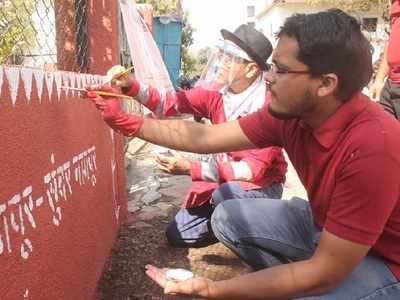 Nagpur's cleanliness warriors add beauty to Katol Road’s garden with Warli